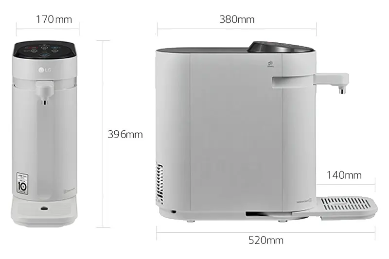 LG PuriCare WD517AN Size