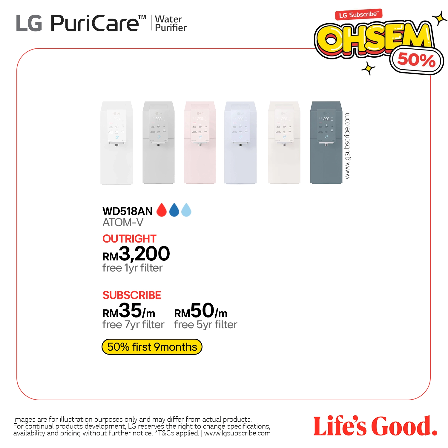 LG PuriCare Water Purifier WD518AN