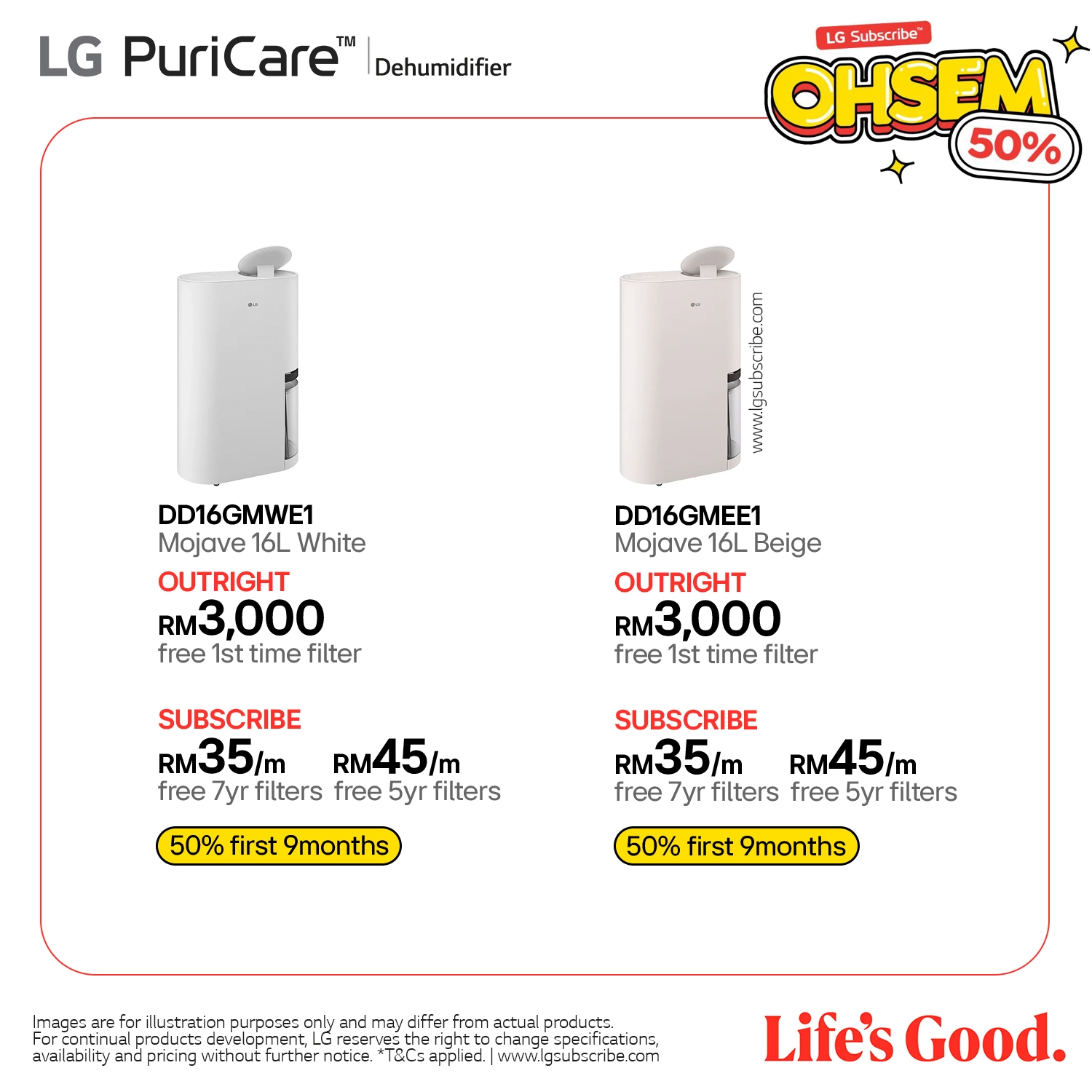 LG PuriCare Dehumidifier