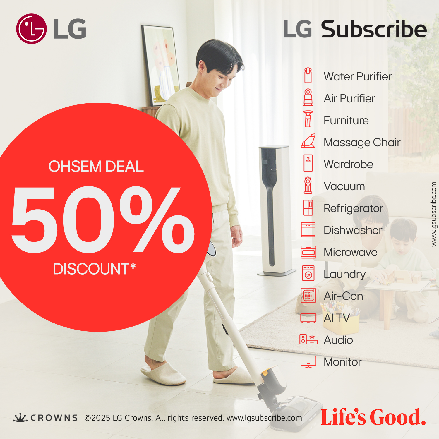 LG Home Appliances Subscription Plan discount RM10/month