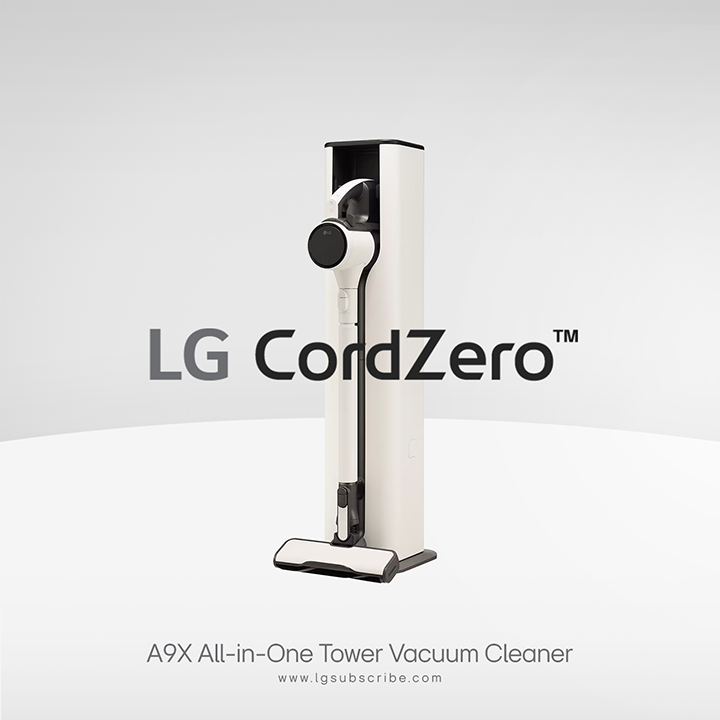 LG CordZero All-in-One Tower A9Kompressor Vacuum Cleaner A9X-RSTEAM