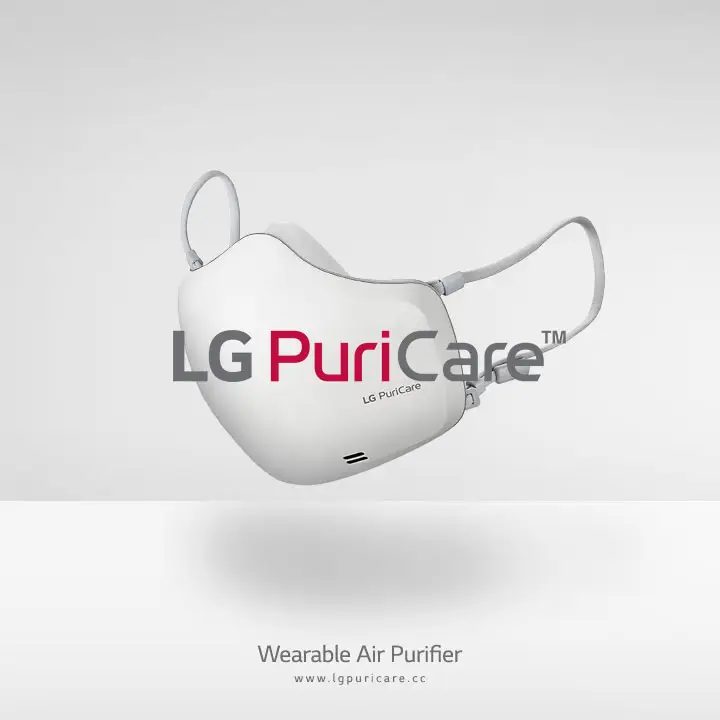 LG PuriCare Wearable Air Purifier White AP551AWFA
