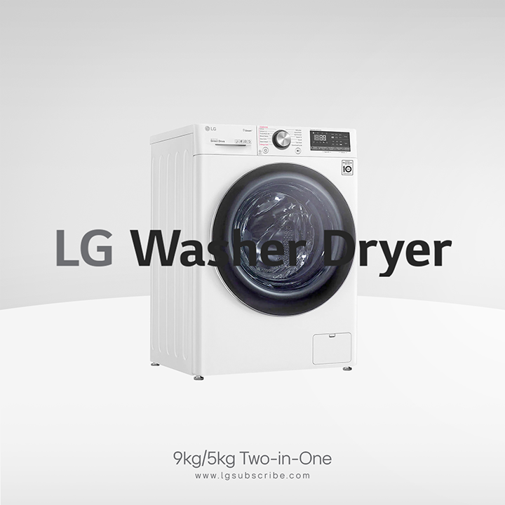 LG Washer Dryer Two-in-One FV1209D4W